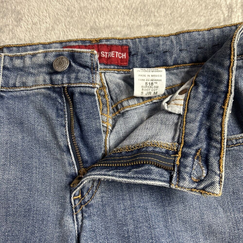 Levi's 518 Womens/Juniors Super Low Bootcut Stretch Jeans Sz. 5 JR M - Picture 5 of 15